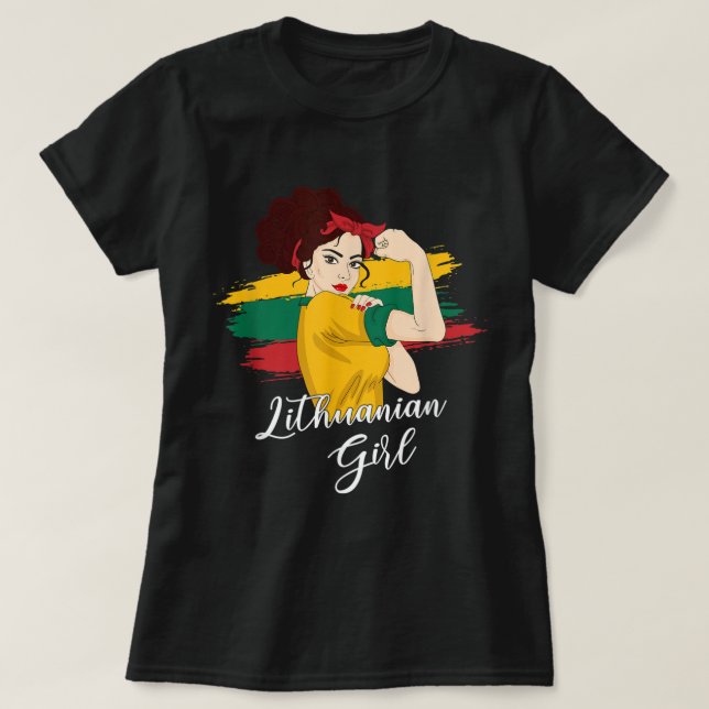 T-shirt Lituanie Fille, femmes lituanienne (Design devant)