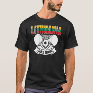 T-shirt Lituanie Tennis de table Support Ping P lituanien