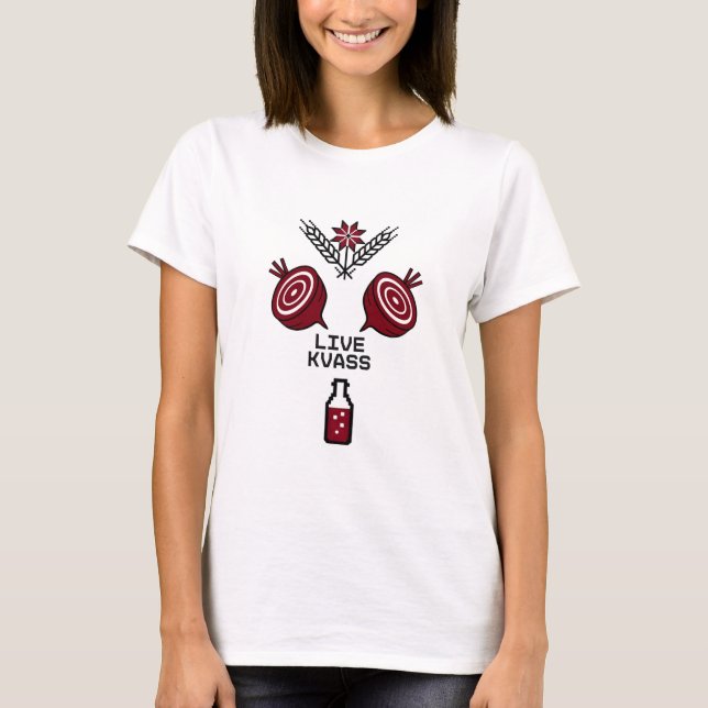T-shirt Live Beet Kvass – Modern Folk Fermentation (Devant)