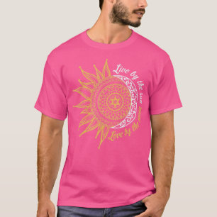 T-shirt Live By the Sun Love By the Moon Hippie Vie Cadeau
