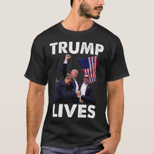 T-shirt Live Donald Trump Mug Shot - Ne jamais abandonner