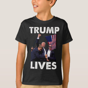 T-shirt Live Donald Trump Mug Shot - Ne jamais abandonner
