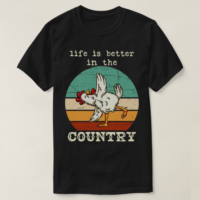T-shirt Live est meilleur dans Country 2 (Design devant)