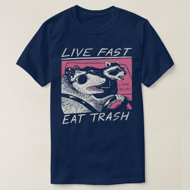 T-shirt Live Fast Eat Trump (Design devant)