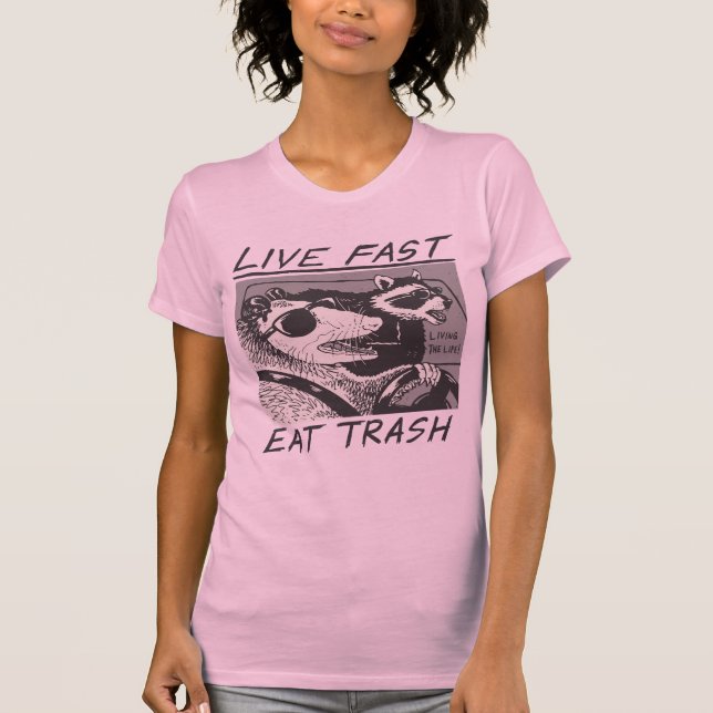 T-shirt Live Fast Eat Trump (Devant)