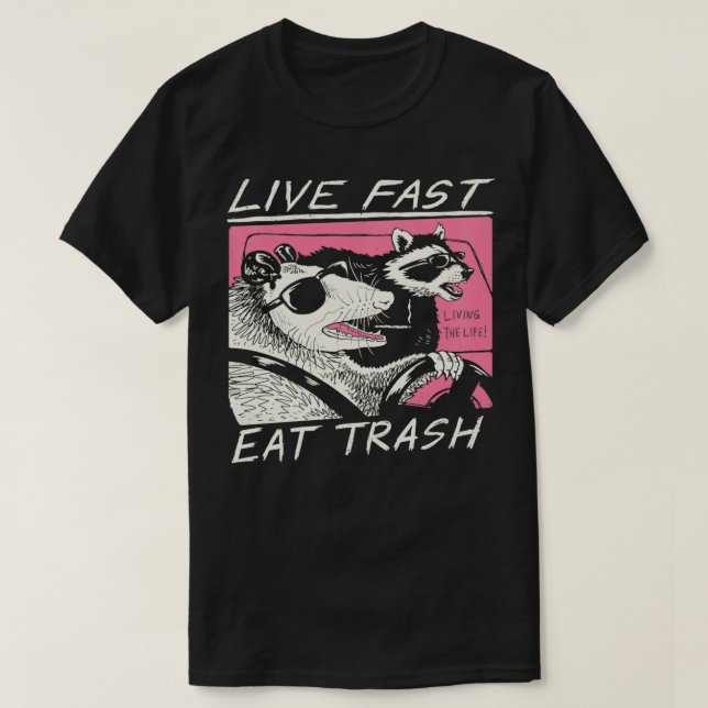 T-shirt Live Fast Eat Trump (Design devant)
