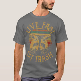 T-shirt Live Fast Eatrash vintage