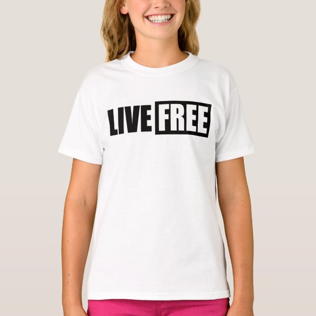 T-SHIRT LIVE FREE (Devant)