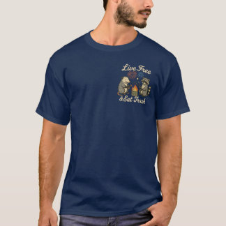 T-shirt Live Free & Eat Trash | Funny Patriotic Possum & R
