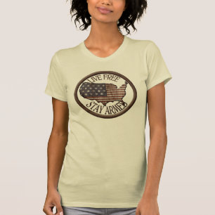 T-shirt Live Free Stay Armée dames patriote tee