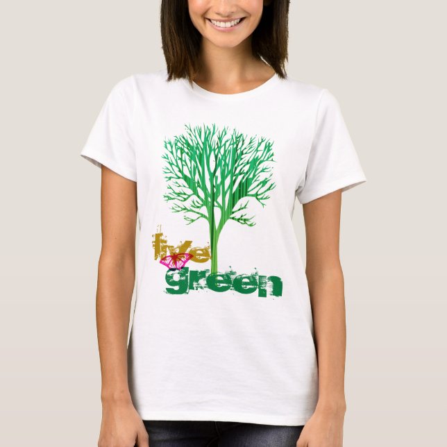 T-shirt Live Green T (Devant)