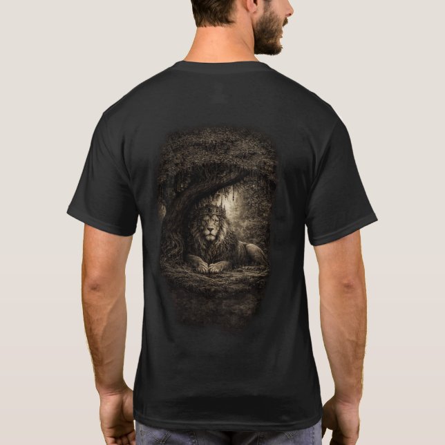T-shirt Live It, Feel It Lion Graphic (Dos)