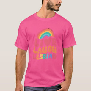T-shirt Live Lauder Drapeau lesbien Mois de la fierté arc-