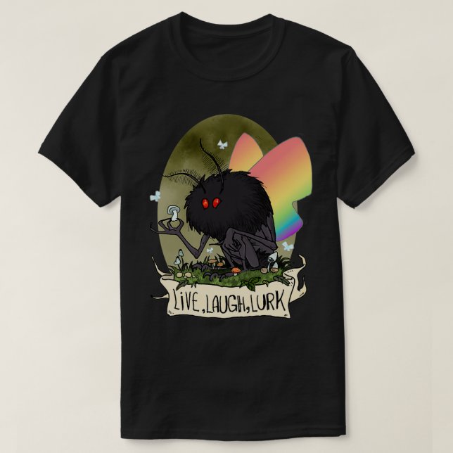 T-shirt Live Lauder Lurk Pride Mothman (Design devant)