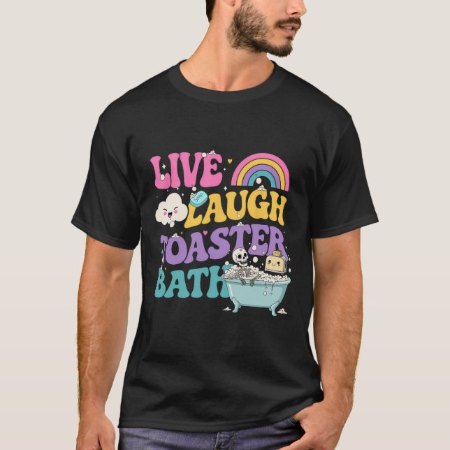 T-shirt Live Lauder Toaster The Funny Skeleton Meme Dark H (Devant)
