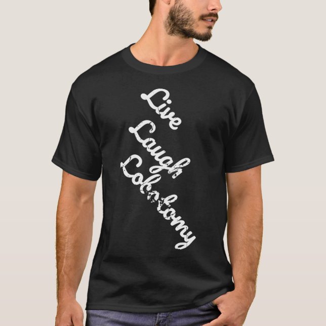 T-shirt Live Laugh Lobotomy Love Parody Distressed (Devant)