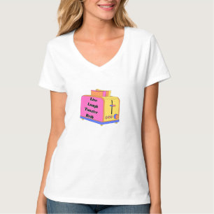 T-shirt Live Laugh Love avec un grille-pain dans votre bai