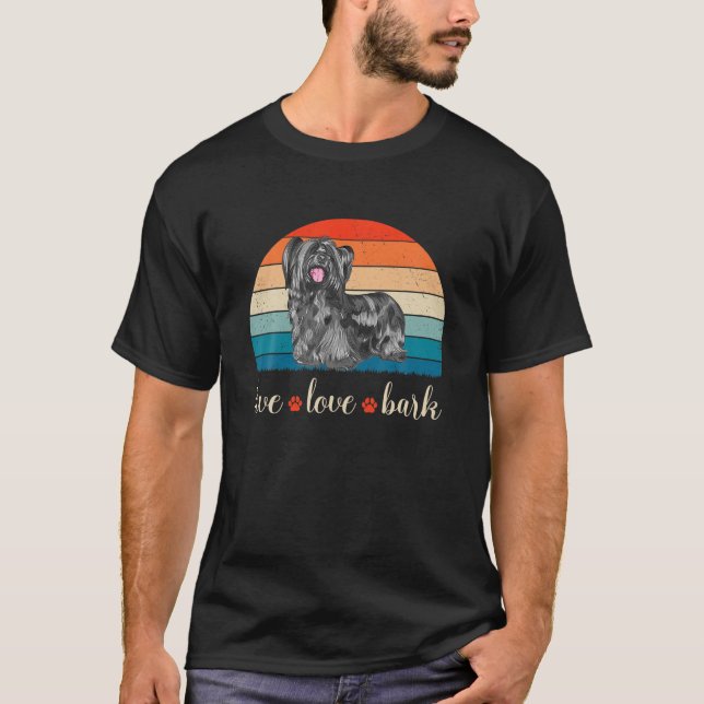 T-shirt Live Love Bark Skye Terrier (Devant)