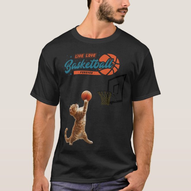 T-shirt Live Love Basketball Forever (Devant)