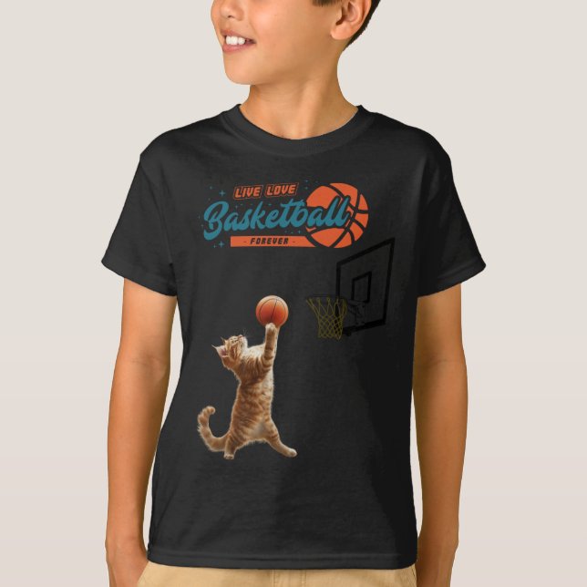 T-shirt Live Love Basketball Forever (Devant)