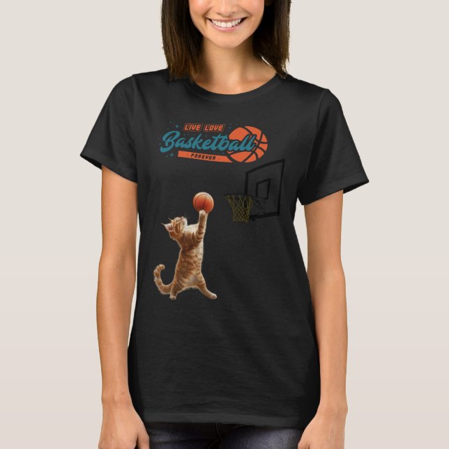 T-shirt Live Love Basketball Forever (Devant)