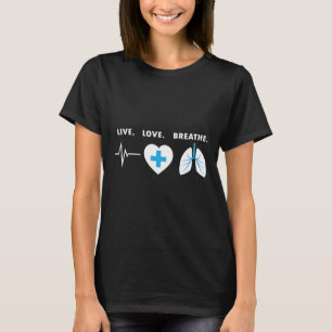 T-shirt Live Love Breathe - Don d'un thérapeute respiratoi
