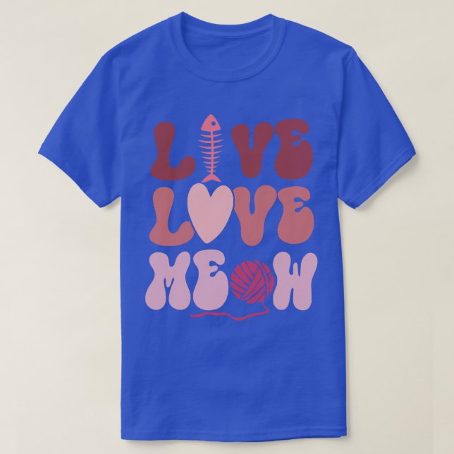 T-shirt Live Love Meow (Design devant)