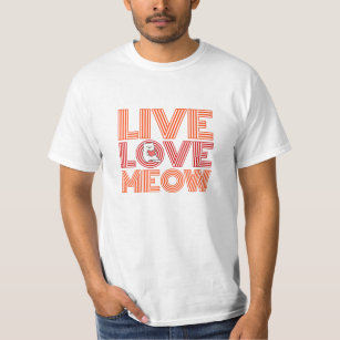 T-shirt Live Love Meow Cat