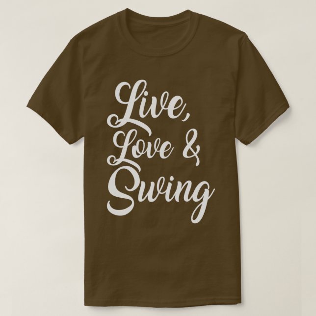 T-shirt LIVE LOVE SWING piscine cadeau (Design devant)