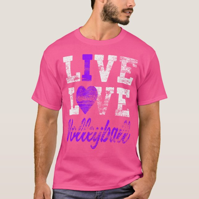 T-shirt Live Love Volleyball filles Volleyball (Devant)