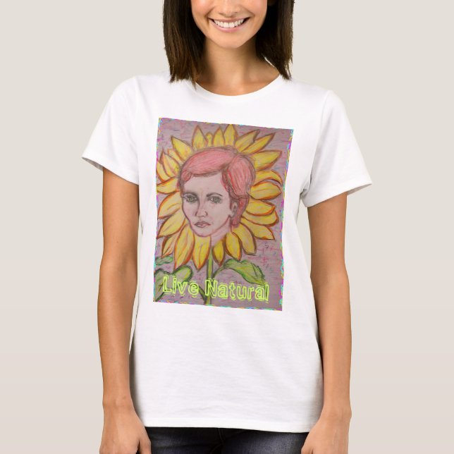 T-shirt Live Natural tourngirl (Devant)