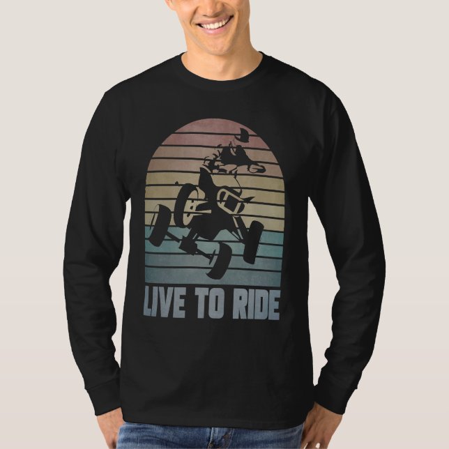 T-shirt Live To Ride Four Wheeler ATV Quad Racing Rider Gr (Devant)