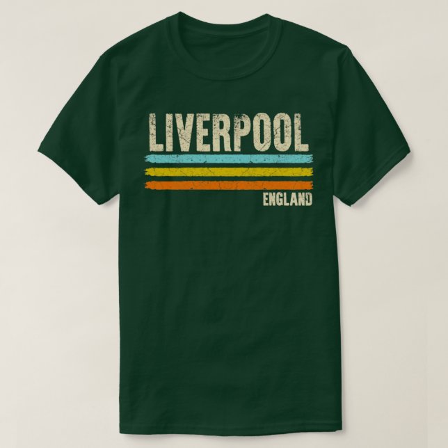 T-shirt Liverpool Angleterre Retro (Design devant)