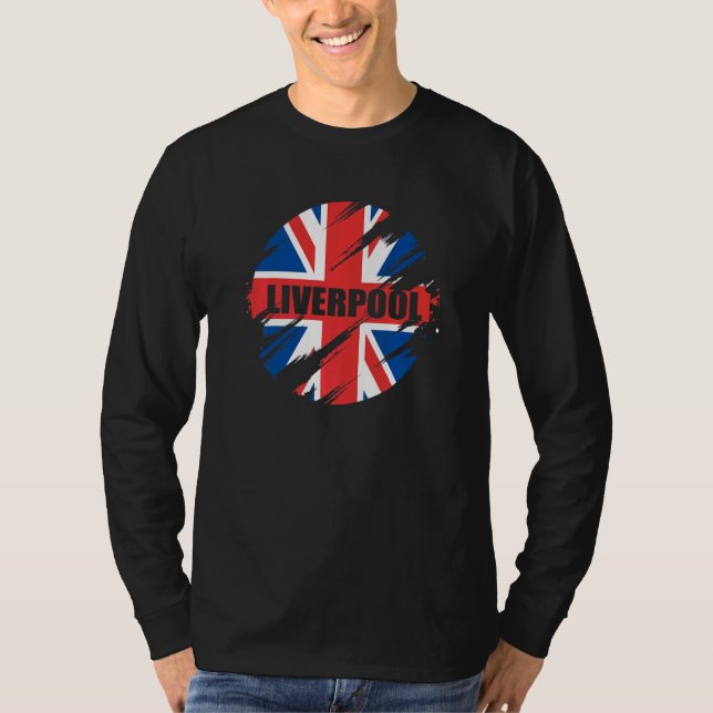T-shirt Liverpool British Drapeau Angleterre Royaume-Uni U (Devant)