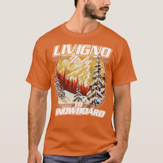 T-shirt Livigno Italie À Snowboard