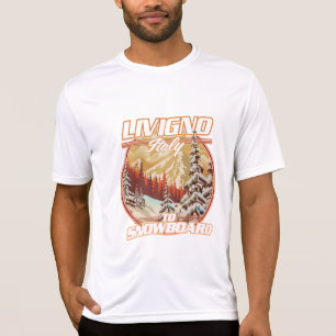 T-shirt Livigno italie Snowboarding logo