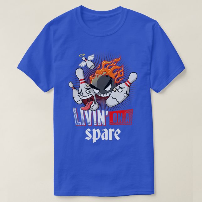 T-shirt Livin Sur Un Spare Drôle Joueur Bowlers Spor (Design devant)