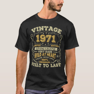 T-shirt Living Legend Custom 1971 Vintage 50th Birthday