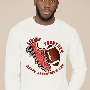 T-shirt Living Together Happy Football Saint-Valentin