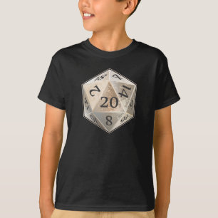 T-shirt L'ivoire de D&D d20 et l'OS noir meurt