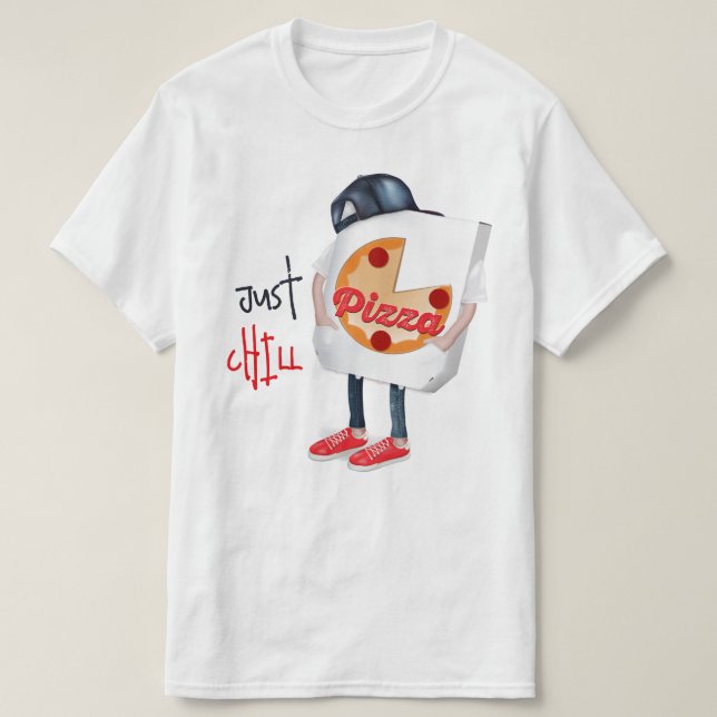 T-shirt Livraison amusante de pizza (Design devant)