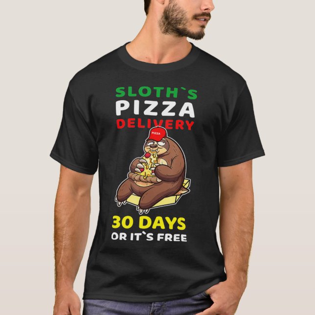 T-shirt Livraison de fentes de pizza 30 jours ou son cadea (Devant)