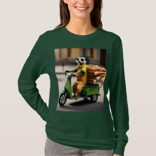T-shirt Livraison De Pizza Meerkat Sur Tuk Tuk,