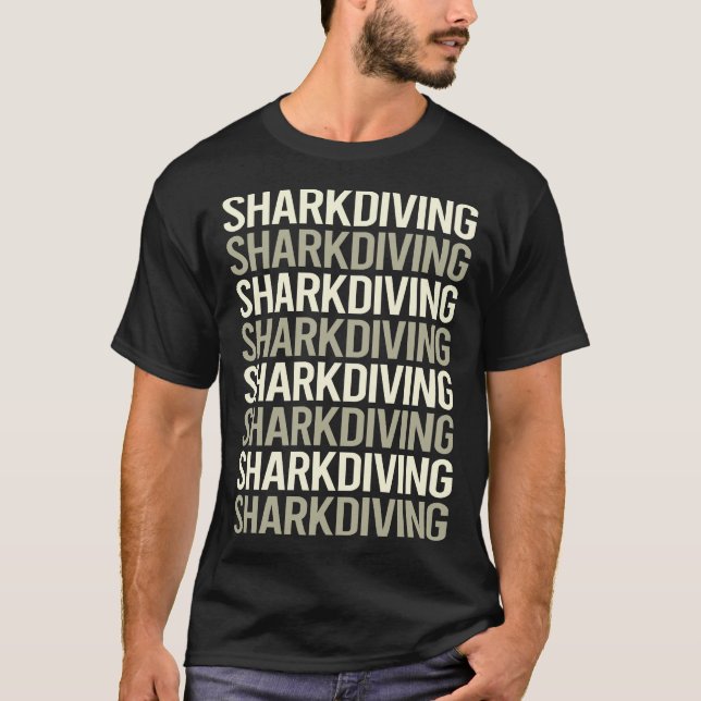 T-shirt Livraison de plongée de requins en texte blanc (Devant)
