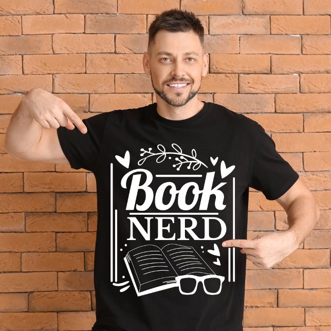 T-shirt Livre amusant Lover Livre Nerd noir blanc (Créateur téléchargé)