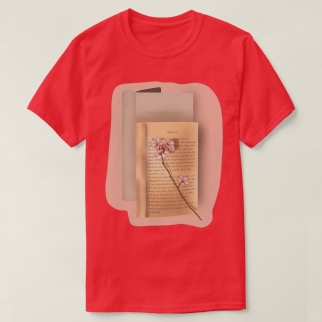 T-shirt Livre avec fleur poussant (Design devant)