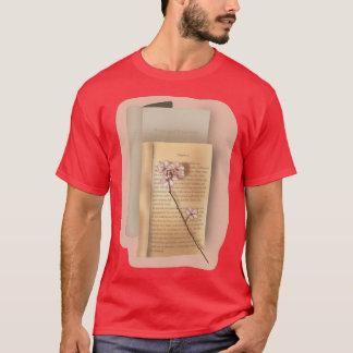 T-shirt Livre avec fleur poussant