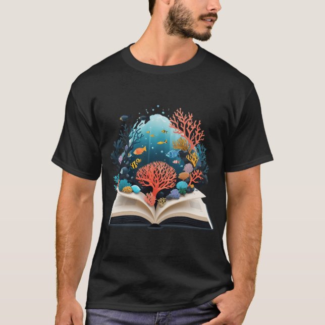 T-shirt Livre d'aquarium (Devant)