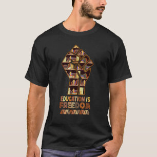 T-shirt Livre de bibliothèque Main Black Histoire Mois Ame