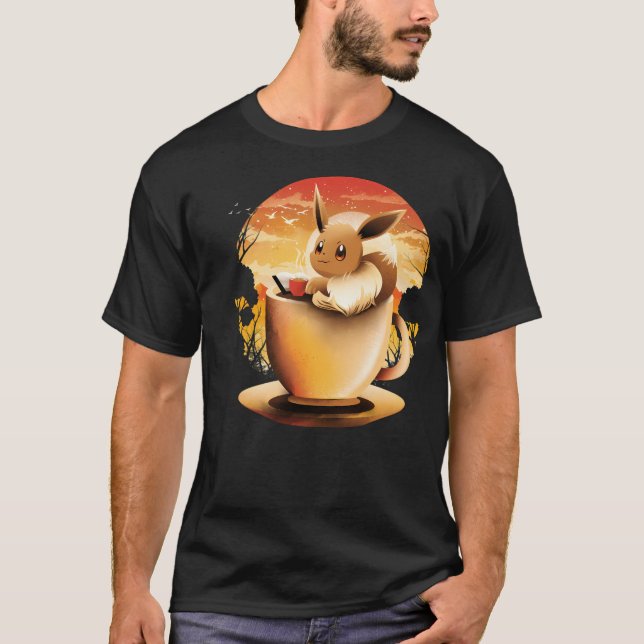 T-shirt Livre De Café Et Lune (Devant)